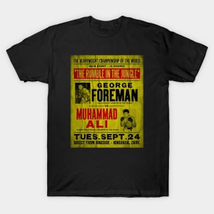 Ali Vs Foreman Glued poster T-Shirt